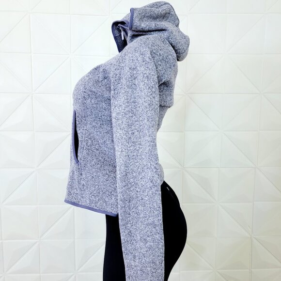 Lululemon Women's Heathered Silver Lilac Fleece & Thank You Half-Zip Pullover 6 - Picture 4 of 9